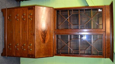 Lot 1369 - A small bureau bookcase