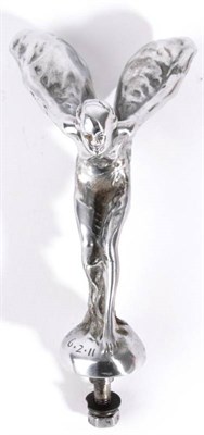 Lot 1004 - A 1930s Rolls-Royce Chrome Plated Spirit of Ecstasy Car Mascot, from a Rolls-Royce 20/25 motor car
