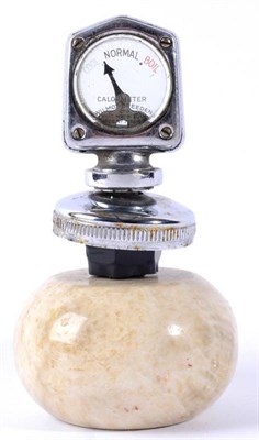Lot 1012 - A 1930s Chromed Calormeter, patent number 281781, registered number 715114, with screw cap, mounted