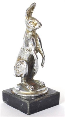 Lot 1042 - A 1920/30s Chrome Plated Car Mascot, in the form of a hare, from an Alvis motor car, with...