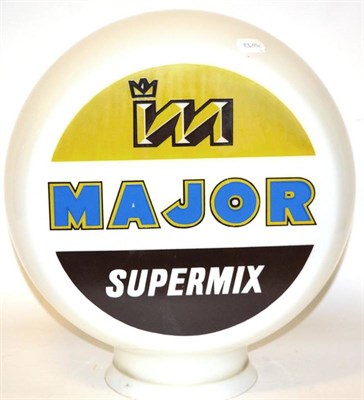 Lot 1060 - A Major Supermix Double-Sided Petrol Pump Globe, 42cm high