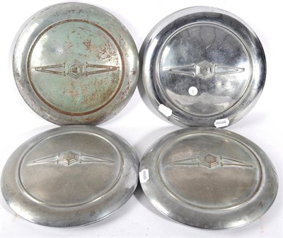 Lot 1102 - A Set of Four Alvis 10'' Chrome Hub Caps