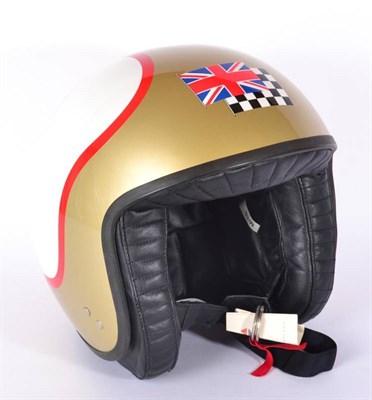Lot 1112 - A Davida Mike Hailwood ''For the Love of Sport'' Replica Motor Cycle Helmet, size M (58), unused