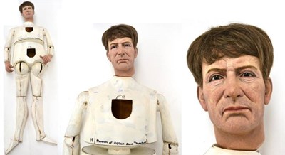 Lot 1115 - Full Size 6' Male Crash Test Dummy, with pivoting head and joints, its torso inscribed in ink No.19