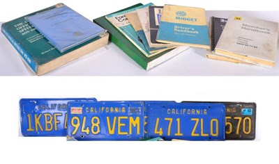 Lot 1144 - Five California Pressed Metal Number Plates, 471ZLO, 948VEM, 1KBF442, 1HTA525, MKH570; and A...