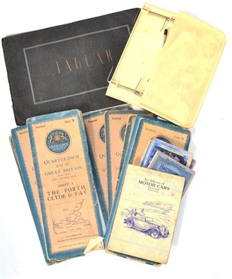 Lot 1158 - An Advertising Booklet for a Jaguar 1940 Range, 10 1/4inch Ordnance Survey Maps for Glasgow and the