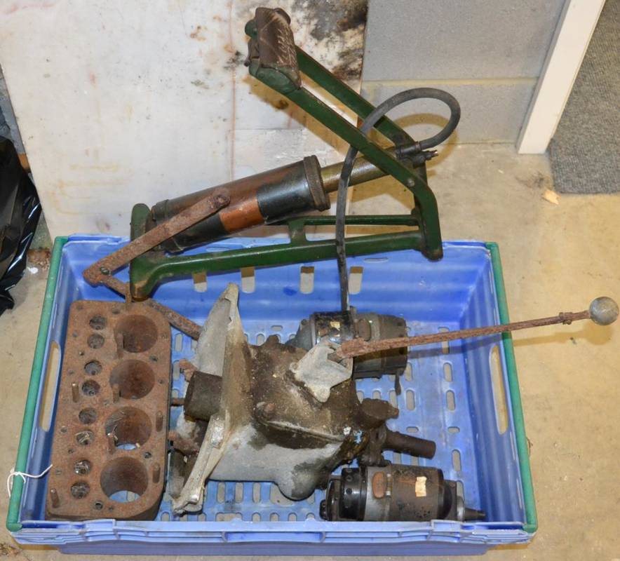 Lot 1238 - Quantity of 1920's Austin 7 ''Chummy'' Spares, including cast cylinder head, two Lucas...