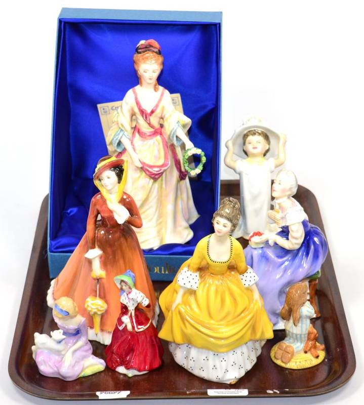 Lot 8 - Royal Doulton figures including Countess of Harrington, boxed with certificate; Happy...