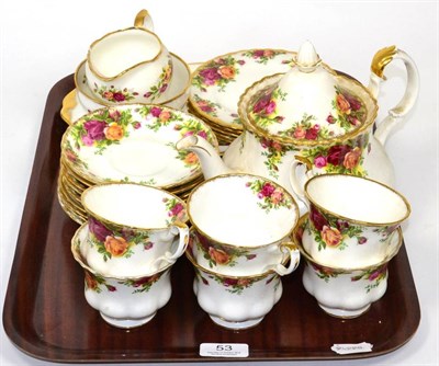 Lot 53 - A Royal Albert Old Country Roses pattern tea service