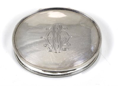 Lot 61 - An oval silver snuff or tobacco box, Stokes & Ireland, Chester 1913, in the 18th Century style, the
