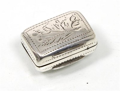 Lot 83 - A small William IV silver vinaigrette, Francis Clark, Birmingham 1835, with engraved...