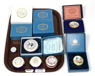 Lot 118 - A quantity of Biston and Battersea pill boxes, some limited edition