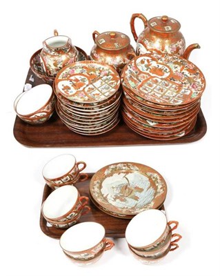 Lot 205 - A large quantity of Japanese Kutani porcelain tea wares