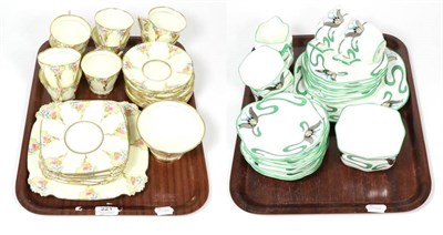 Lot 221 - An E Hughes & Co Fenton Paladin China Art Nouveau tea service; and a Royal Albert Art Deco tea...