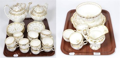 Lot 224 - An English 19th century gilt decorated tea service, pattern 1139 to base