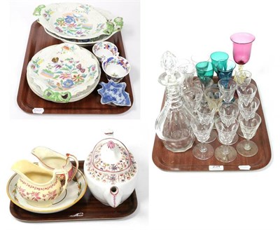 Lot 234 - A collection of mostly 19th Century ceramics and glass to include a group of opaque china...