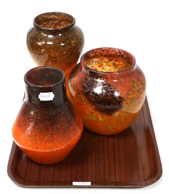 Lot 235 - Three Scottish Art Glass vases