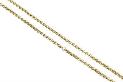 Lot 279 - A 9 carat gold thick belcher chain necklace, length 60cm, 51.2g