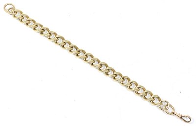 Lot 282 - A 9 carat gold curb link bracelet, length 22.25cm, 55.3g