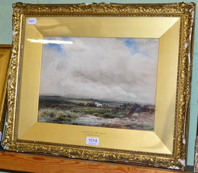 Lot 1014 - Wycliffe Egginton, Ponies on the Moor, watercolour, signed lower right, titled to mount