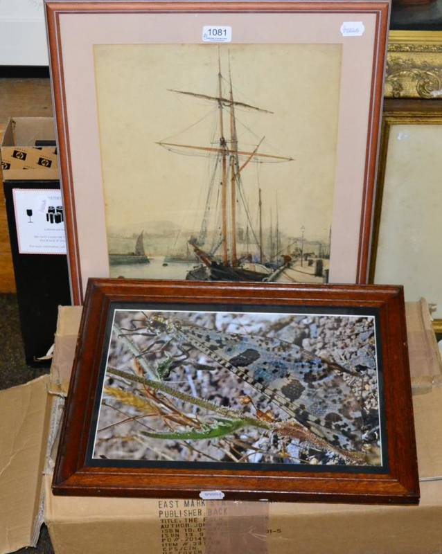 Lot 1081 - G (?) Clarkson ''Amanda Padstow'', portrait of sailing ship, watercolour and other assorted...
