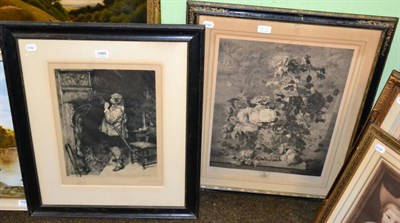 Lot 1085 - After John Seymore Lucas 'Captain of the Grand' etching by Paul Adolphe Rajon, pencil signed,...
