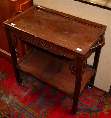 Lot 1235 - A Chinese hardwood trolley