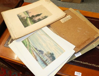 Lot 1256 - Abraham Hulk Jnr (1851-1922) A collection of eight unframed landscapes, signed, watercolours,...