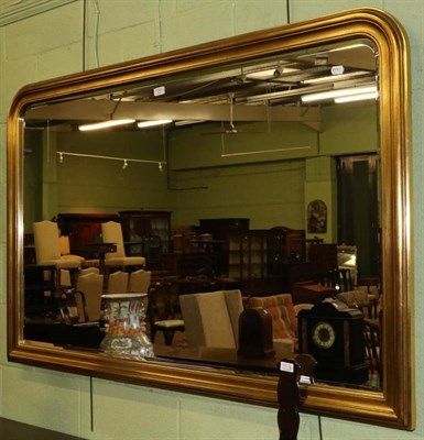 Lot 1263 - A large gilt over mantle mirror