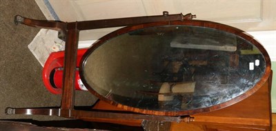 Lot 1283 - A mahogany cheval mirror