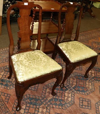 Lot 1320 - A pair of 18th century dining chairs