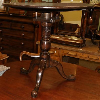 Lot 1361 - A George III tilt top tripod table