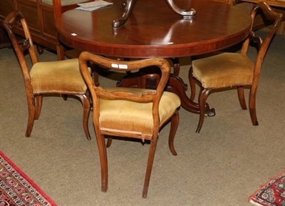 Lot 1362 - A set of four Victorian rosewood dining chairs