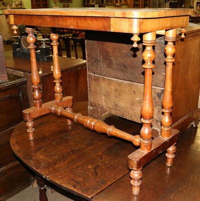 Lot 1367 - A Victorian walnut and inlaid side table