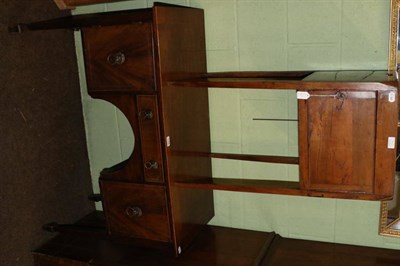 Lot 1396 - A line inlaid mahogany dressing table and a bedside pot cupboard