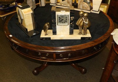 Lot 1407 - A mahogany drum table