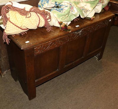 Lot 1408 - An oak chest