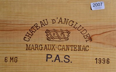 Lot 2007 - Chateau d'Angludet 1996 Margaux, 6 magnums, owc