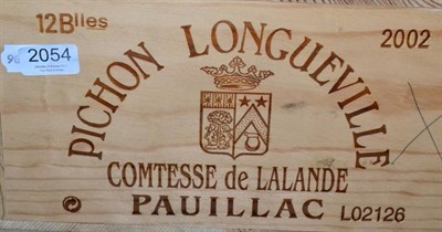 Lot 2054 - Chateau Pichon Longueville Contesse 2002 Pauillac 2002 12 bottles owc