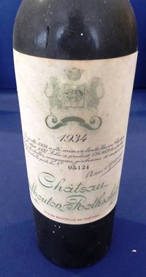 Lot 2060 - Chateau Mouton Rothschild 1934 Pauillac 1 bottle	 From the Fortingall Hotel Cellar