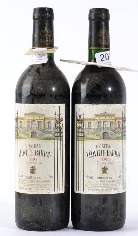 Lot 2072 - Chateau Leoville Barton 1997 Saint Julien 2 bottles in