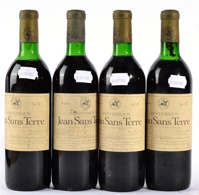 Lot 2009 - Saint Emilion Jean Sans Terre, 4 bottles, two base of neck, two top shoulder