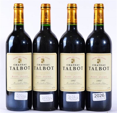 Lot 2026 - Chateau Talbot 1997 Saint Julien 4 bottles