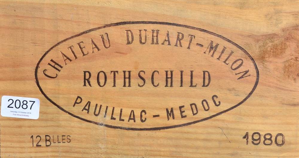 Lot 2087 - Chateau Duhart Milon 1980 12 bottles owc