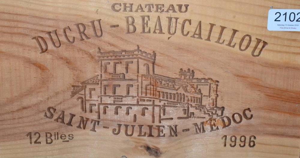 Lot 2102 - Ducru Beaucaillou 1996 Saint Julien 12 bottles owc