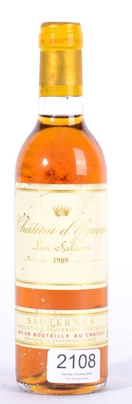 Lot 2108 - Chateau d'Yquem 1989 Sauternes 1 half-bottle in