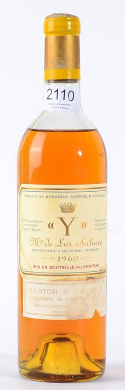 Lot 2110 - Chateau d'Yquem 'Y' Ygrec 1960 1 bottle