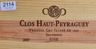 Lot 2114 - Chateau Haut Peyraguey 2007 12 half bottles