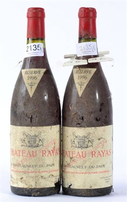 Lot 2135 - Chateau Rayas Chateauneuf du Pape Reserve 1996 Reyas 2 bottles