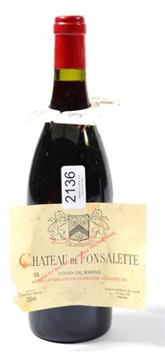 Lot 2136 - Chateau Rayas Chateauneuf du Pape Reserve 1995 Reyas 1 bottle (label detached but present)